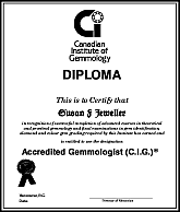 Accredited Gemmologist (C.I.G.) dipl Accredited Gemmologist (C.I.G.)